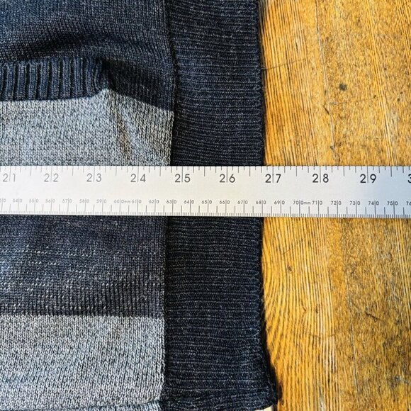 Vintage Arnold Palmer Cardigan Sweater Full Zip Mens L 42-44 Black Grey 15% Wool - Picture 5 of 13